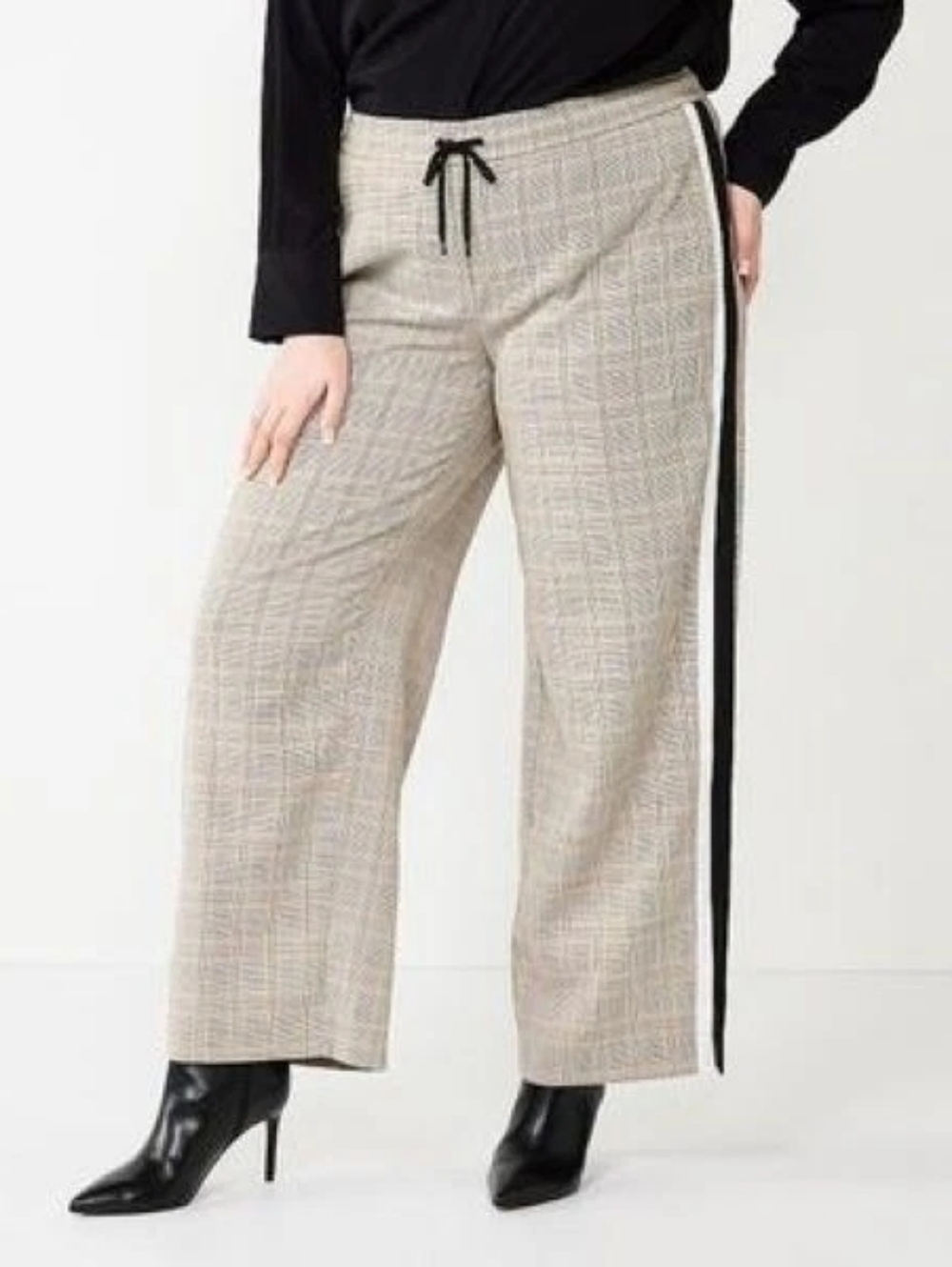 NWT "Nine West" Pull-on Wide Leg Plaid Woman's Pants Size 4X